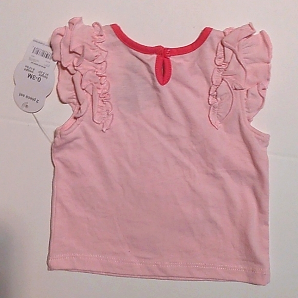 NWT Adorable Wonder Nation Newborn Ruffle Top Short 2pc Summer Set - Picture 8 of 11